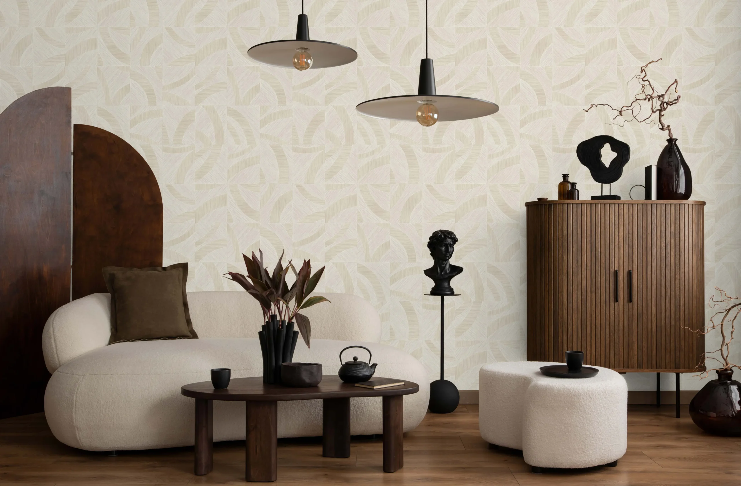 Beige Textured Wallpaper – Natural Elegance (24101-2)